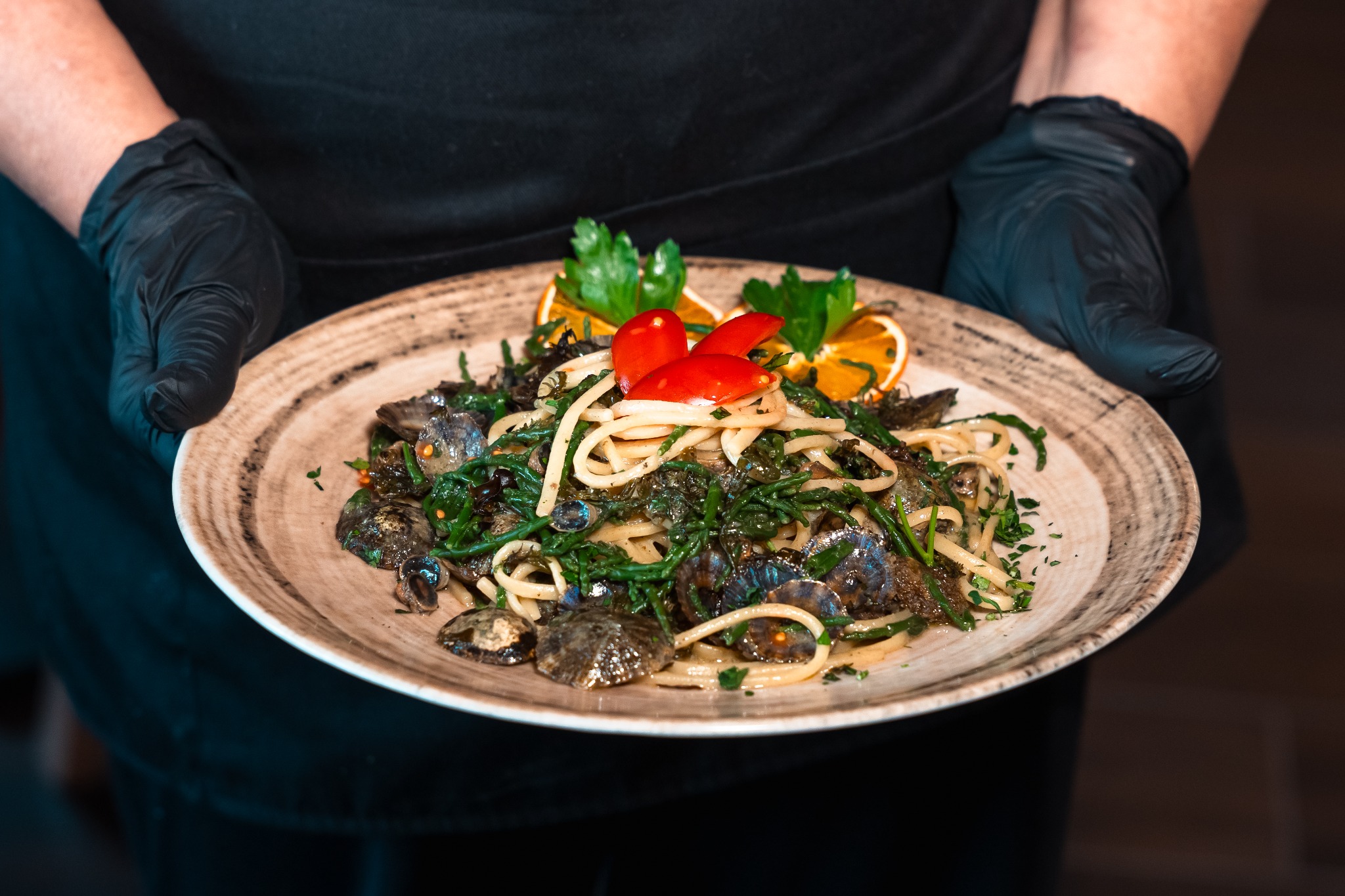 Pasta con salicornia